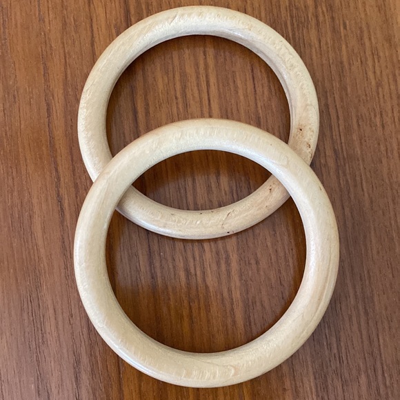 VTG Set of 10 Wooden & Plastic Bangles - Picture 4 of 11